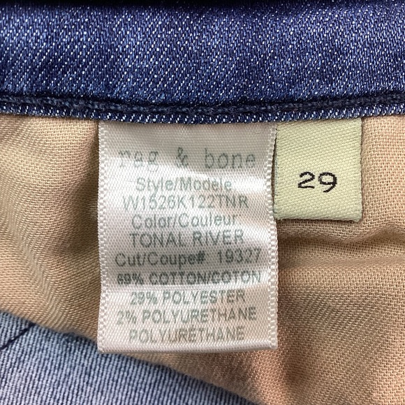 Rag & Bone Ankle Skinny Jeans Cropped Blue - Picture 14 of 15